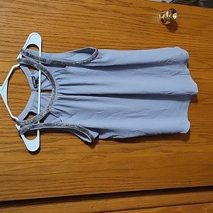 New Express Blingy Tank Top, Blue-gray Large
